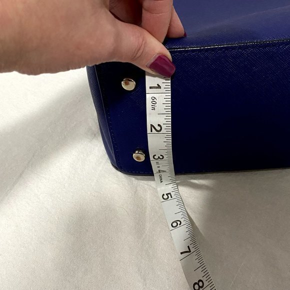 Kate Spade New York Cedar Street Maise Blue and Black Saffiano‎ Leather Satchel - Picture 11 of 11